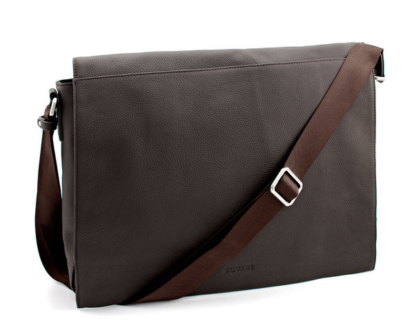 Bovari echt Leder Messenger Bag Model Metz - braun /dark brown -  Limited Premium Edition
